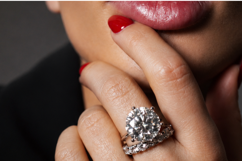 Sovereign 14mm Moissanite Solitaire Ring