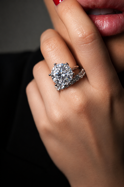 Sovereign 14mm Moissanite Solitaire Ring