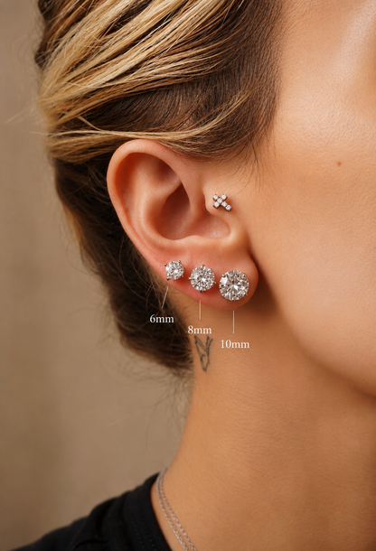 Majesty 6.5mm Moissanite Solitaire Studs