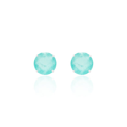 Chelsea 6mm Natural Colombian Emerald Studs