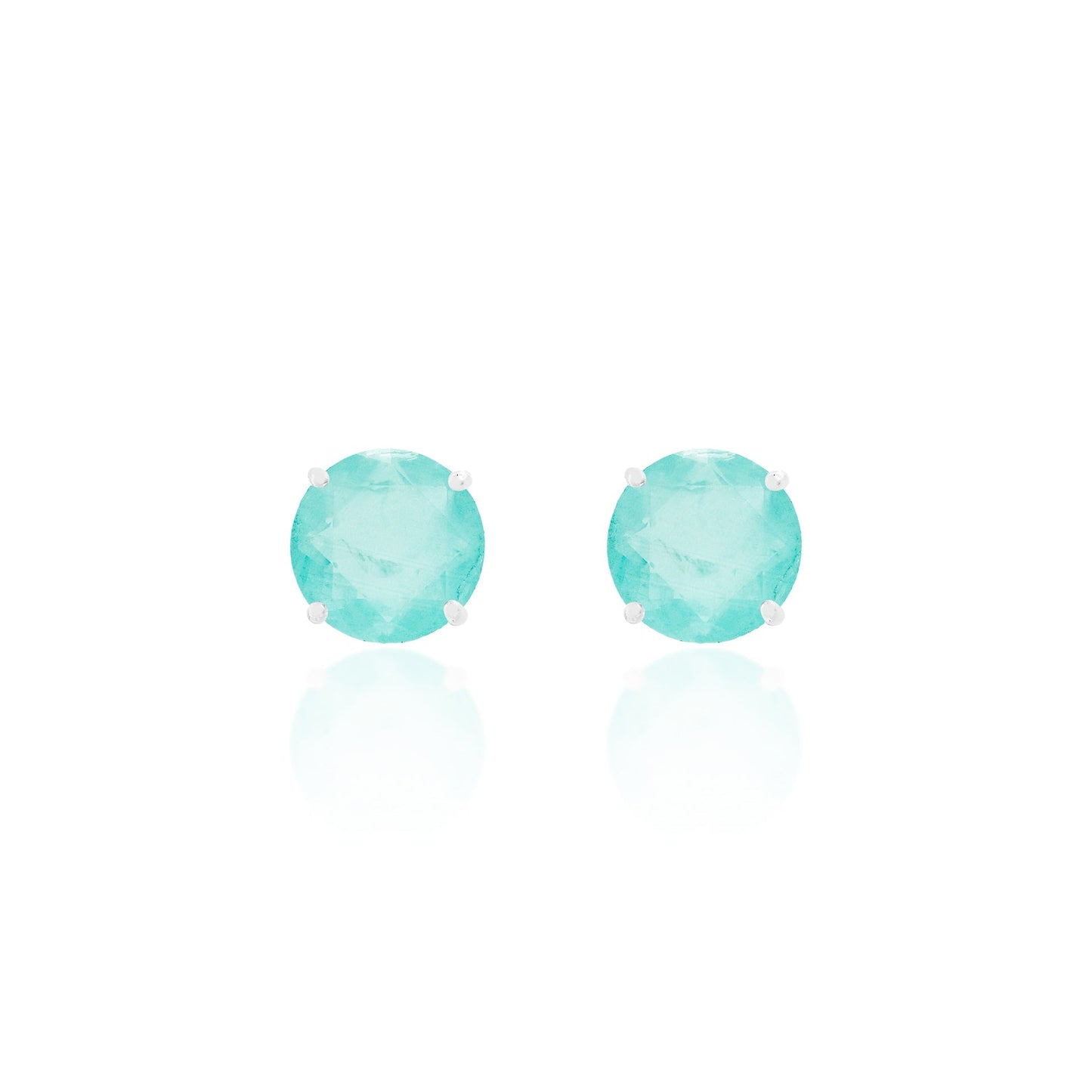Chelsea 8mm Natural Colombian Emerald Studs