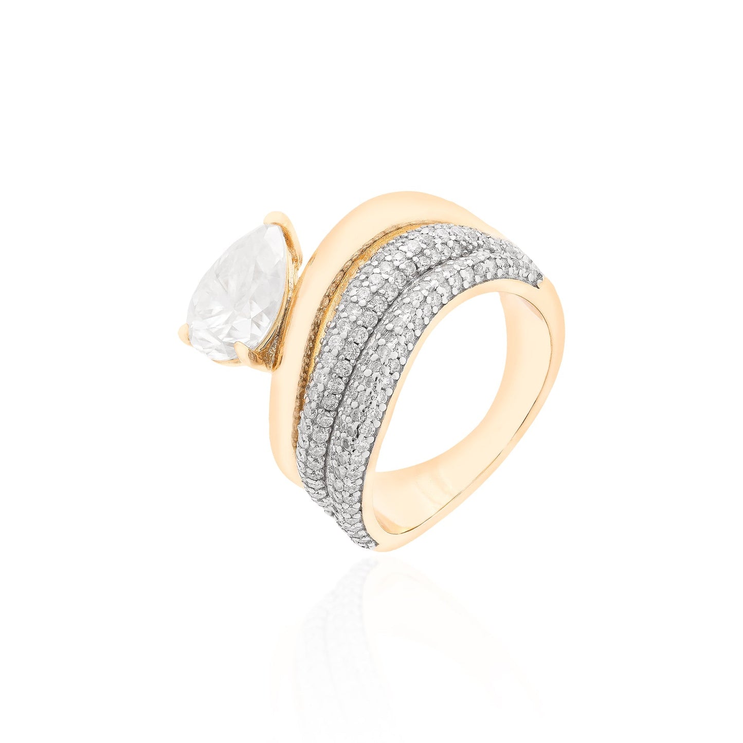 Dynasty Imperial 2.96ct Moissanite Ring | 18k Gold Vermeil