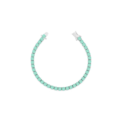 Chivor 3mm Natural Colombian Emerald Riviera Bracelet